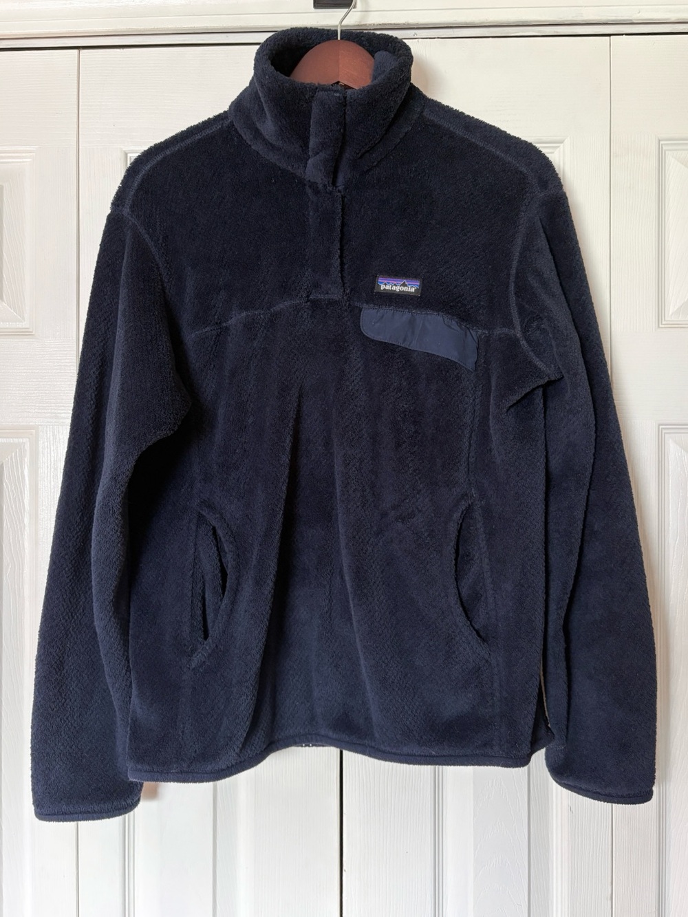 Patagonia Women's Fleece Pullover Sweatshirt Large Navy | Fall Winter Outdoorsy